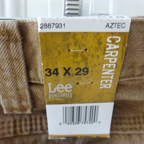 Lee Dungarees men's Carpenter jeans size 34 x 29, New With Tags, Aztec gold - Picture 6 of 12